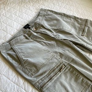 White House Black Market The Slim Crop in a great utility style khaki color